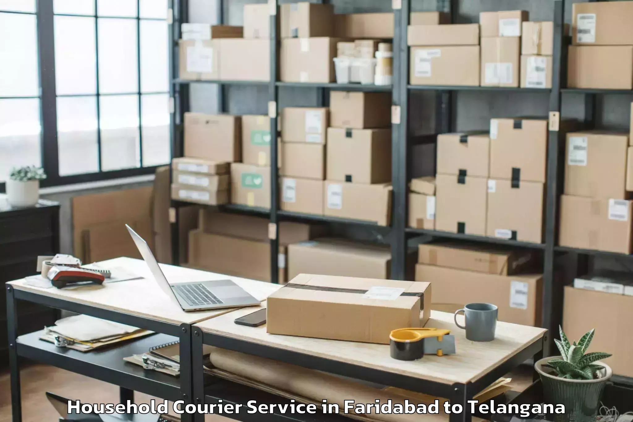 Professional Faridabad to Ghanpur Mulug Household Courier